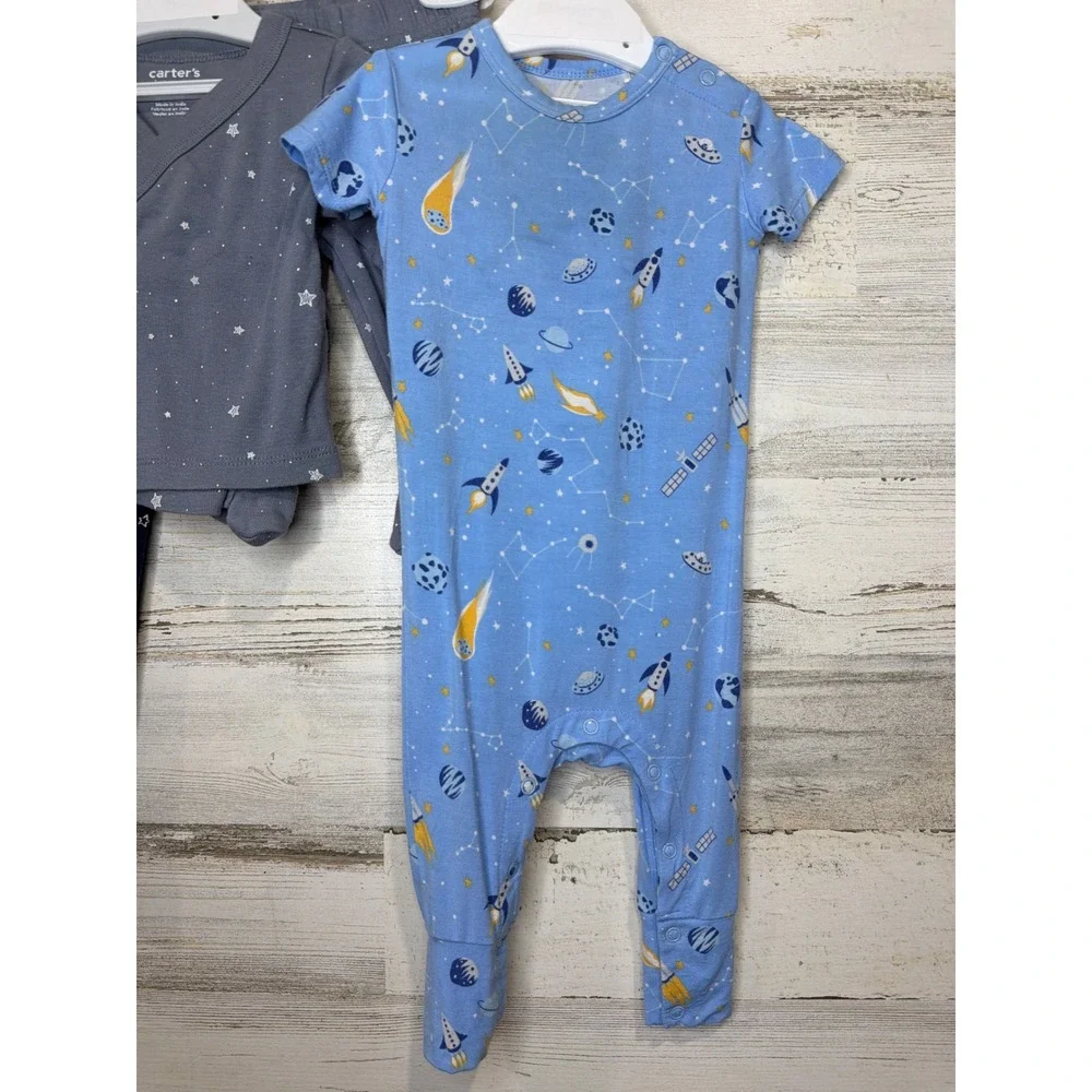 Members Mark Carters Baby Boys 3m 3/6m Bundle Space Star Bamboo Organic